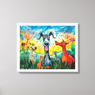 "Grand Adventure of Spots & Stripes" Canvas Print