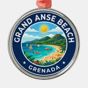 Grand Anse Beach Grenada Metal Tree Decoration
