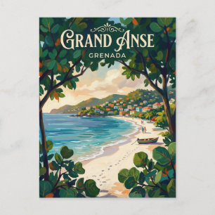 Grand Anse Beach Grenada Postcard