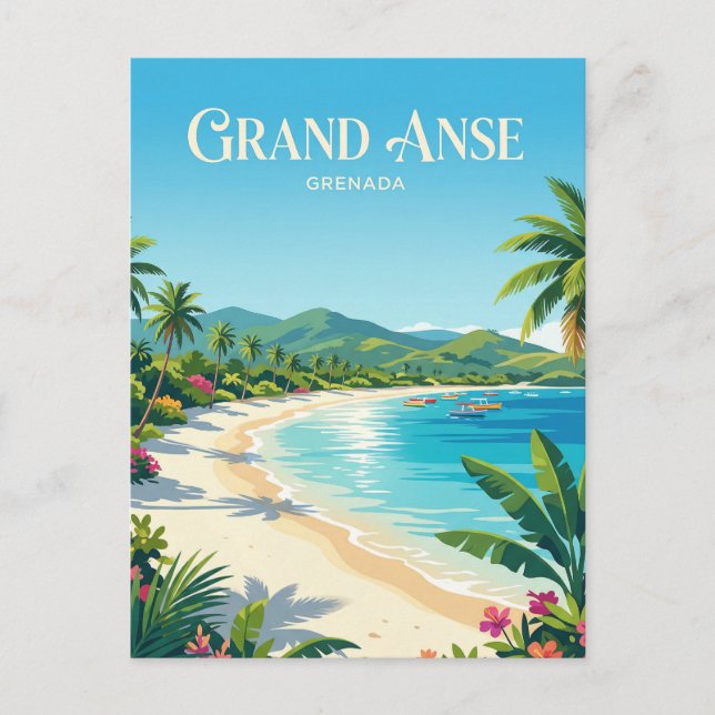 Grand Anse Beach Grenada Postcard (Front)