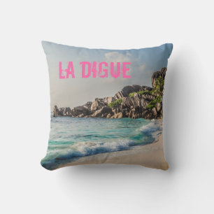 Grand Anse Seychelles La Digue Beach gift Cushion