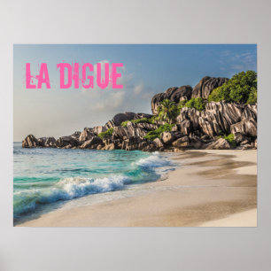 Grand Anse Seychelles La Digue Beach gift Poster