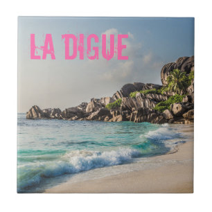 Grand Anse Seychelles La Digue Beach gift Tile
