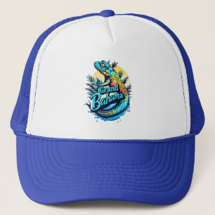 Grand Bahama Caribbean Gecko Trucker Hat