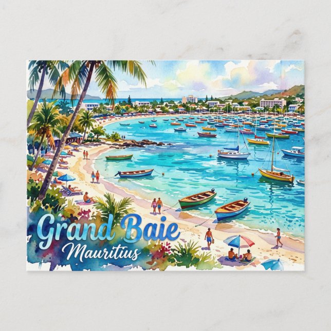 Grand Baie Public Beach Mauritius Postcard (Front)