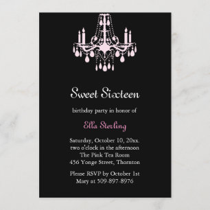 Grand Ballroom Birthday Invitation (black)