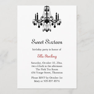 Grand Ballroom Birthday Invitation (white)