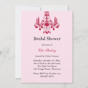 Grand Ballroom Bridal Shower Invitation (red)