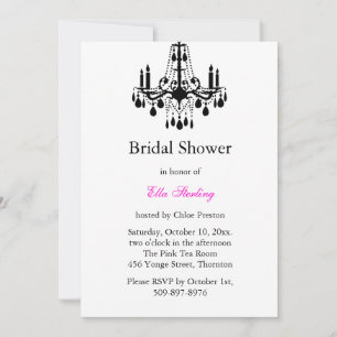 Grand Ballroom Bridal Shower Invitation (white)