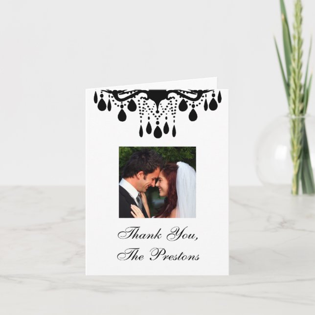 Grand Ballroom Photo Thank You Card (white) (Front)