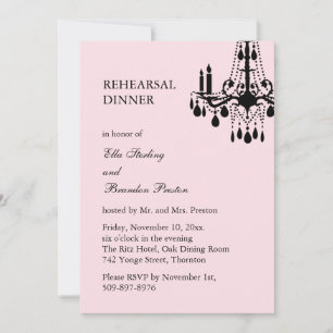 Grand Ballroom Rehearsal Dinner Invite (pink)