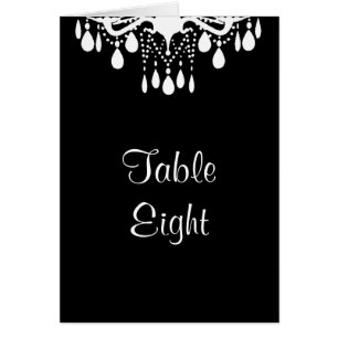 Grand Ballroom Table Number Card (black)