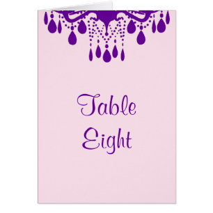 Grand Ballroom Table Number Card (purple)
