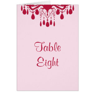 Grand Ballroom Table Number Card (red)