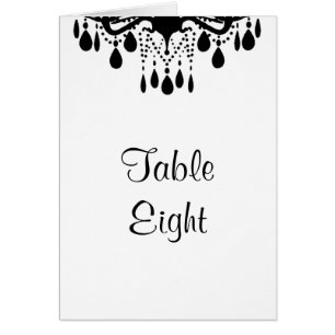 Grand Ballroom Table Number Card (white)