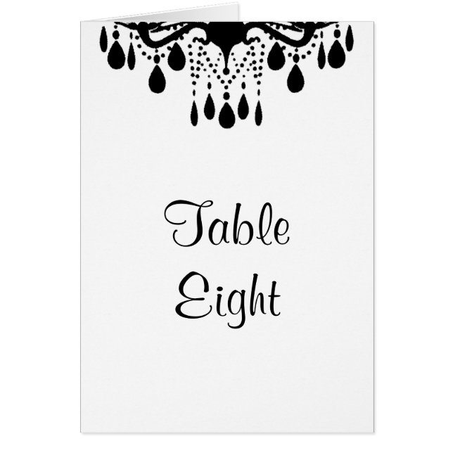Grand Ballroom Table Number Card (white) (Front)