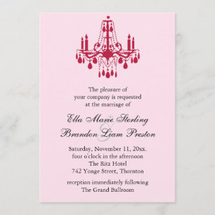 Grand Ballroom Wedding Invitation 2 (red)