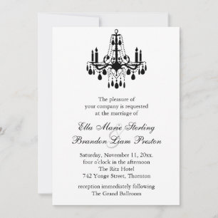 Grand Ballroom Wedding Invitation 2 (white)