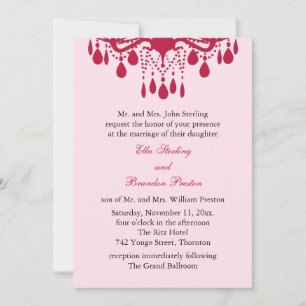 Grand Ballroom Wedding Invitation (red)