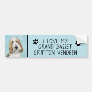 Grand Basset Griffon Vendeen - Original Dog Art Bumper Sticker
