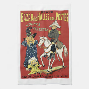 Grand Bazar des Halles et de Postes Tea Towel