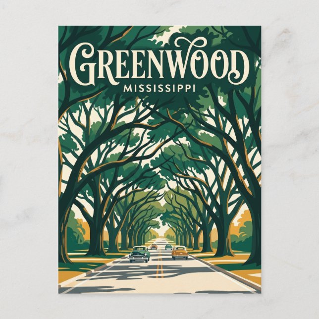 Grand Boulevard Mississippi Postcard (Front)