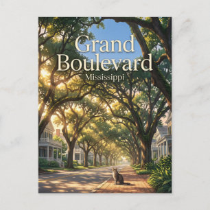 Grand Boulevard USA Postcard
