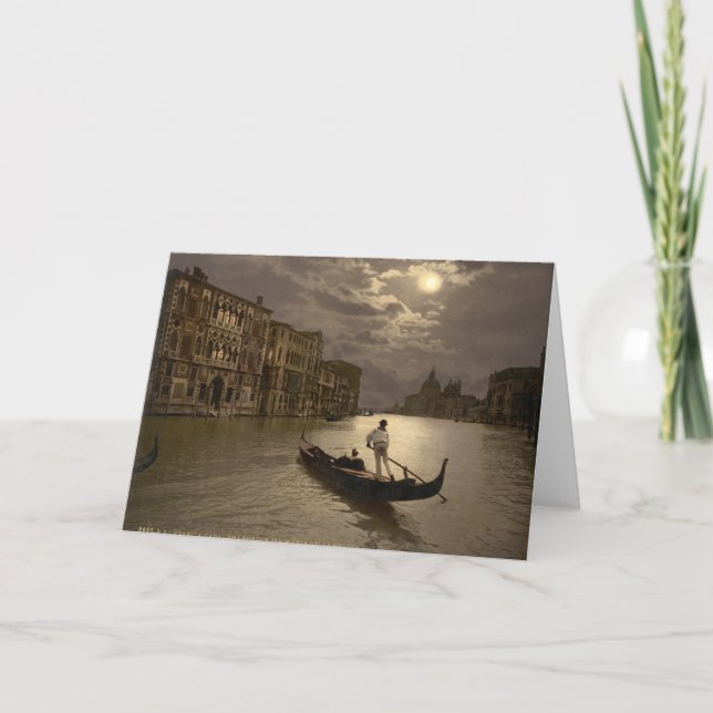 Grand Canal by Moonlight II, Venice, Italy Card (Front)