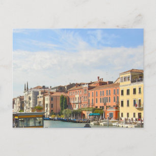 Grand Canal Cafes - Venice Italy Postcard