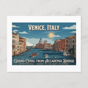 Grand Canal from Accademia Bridge, Venice Postcard