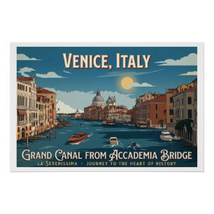 Grand Canal from Accademia Bridge, Venice Poster