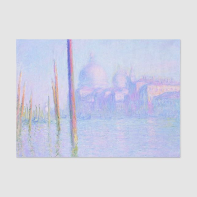 Grand Canal in Venice (by Claude Monet) Tissue Paper (Front)