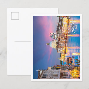 Grand canal in venice Italy with santa maria Postcard