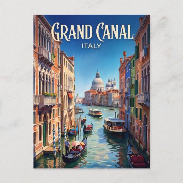 Grand Canal Italy Postcard (Front)