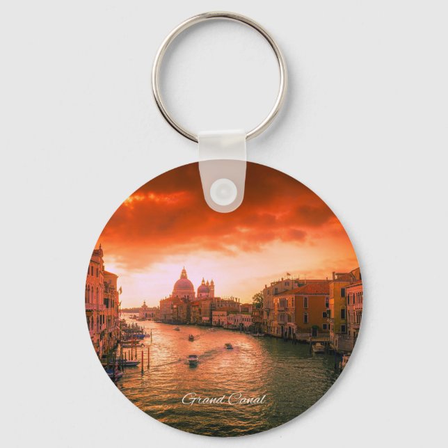 Grand Canal, Italy scenic photograph Key Ring (Front)