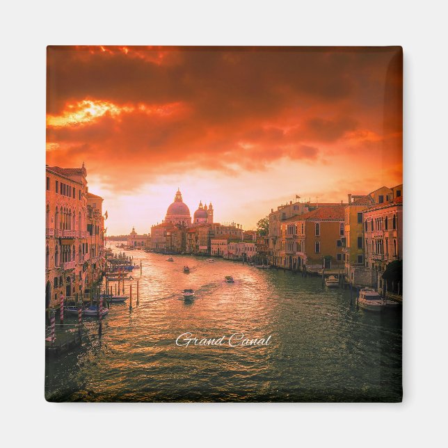 Grand Canal, Italy scenic photograph Magnet (Front)