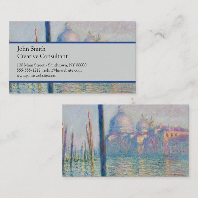 Grand Canal Monet Venice Italy Classic Painting Business Card (Front/Back)