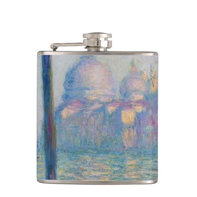 Grand Canal Monet Venice Italy Classic Painting Hip Flask (Front)