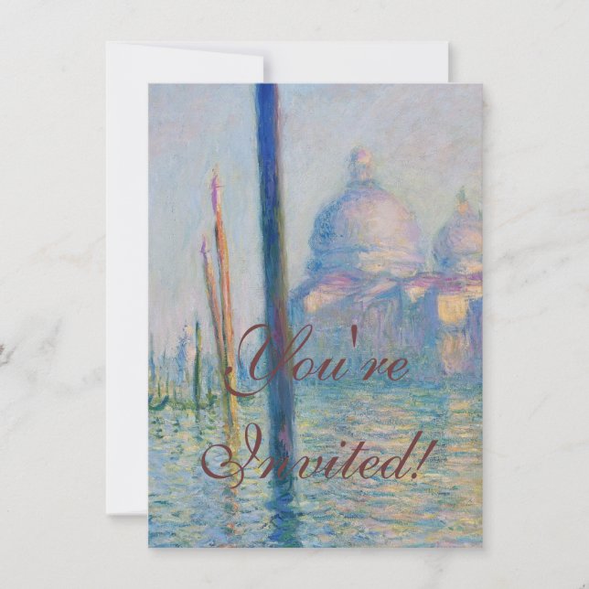 Grand Canal Monet Venice Italy Classic Painting Invitation (Front)