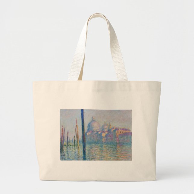 Grand Canal Monet Venice Italy Classic Painting Large Tote Bag (Front)
