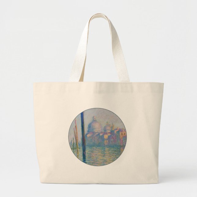 Grand Canal Monet Venice Italy Classic Painting Large Tote Bag (Front)