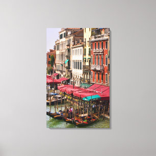 Grand Canal of Venice Italy with gondola boats Canvas Print