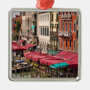 Grand Canal of Venice Italy with gondola boats Metal Tree Decoration