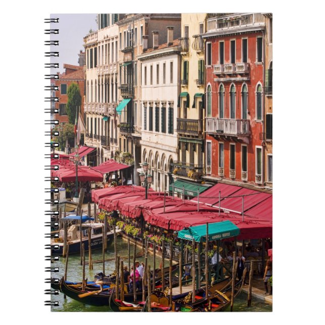 Grand Canal of Venice Italy with gondola boats Notebook (Front)