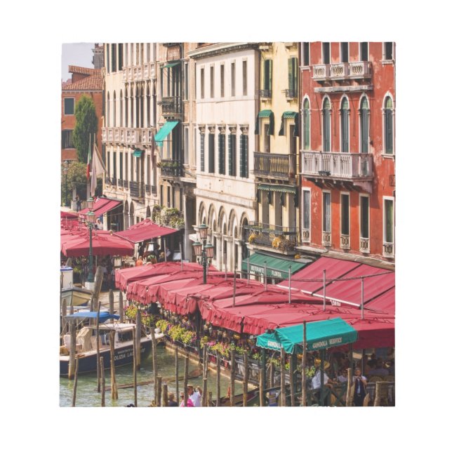 Grand Canal of Venice Italy with gondola boats Notepad (Front)