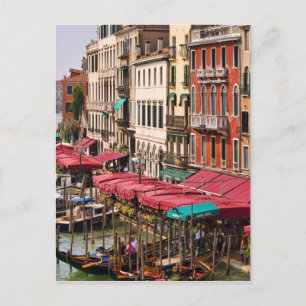 Grand Canal of Venice Italy with gondola boats Postcard