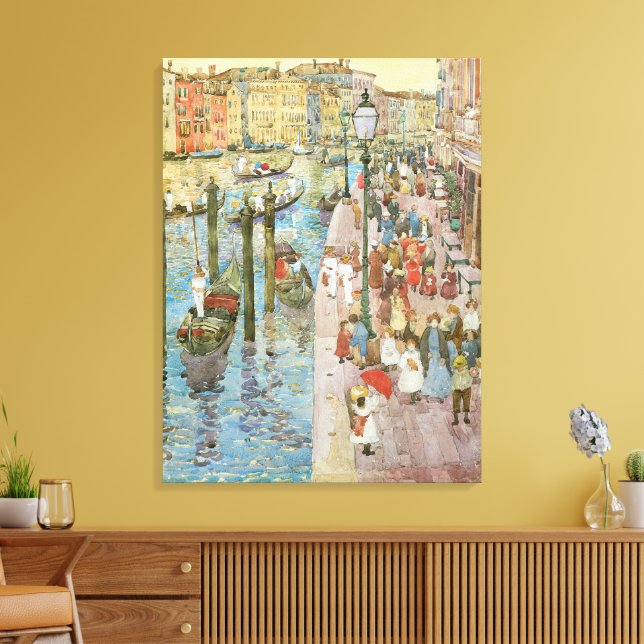 Grand Canal, Venice by Maurice Prendergast Canvas Print (Insitu(LivingRoom))