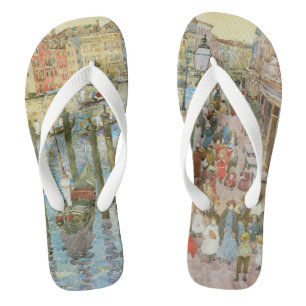 Grand Canal, Venice by Maurice Prendergast Flip Flops