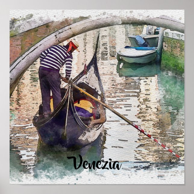 Grand Canal, Venice, Italy Design Poster (Front)