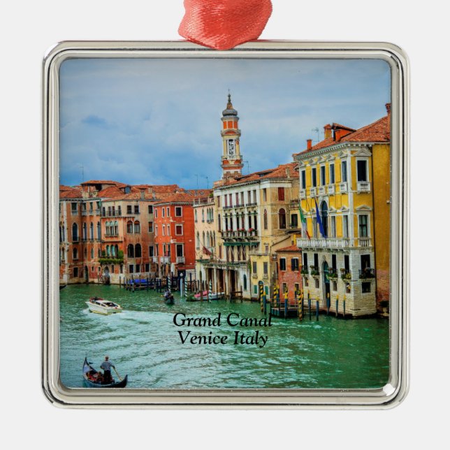 Grand Canal, Venice, Italy Metal Tree Decoration (Front)